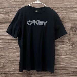 Oakley Black Short Sleeve Tee with Embroidered “Oakley”